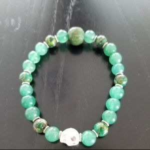 Men's Green Aventurine Beaded Bracelet